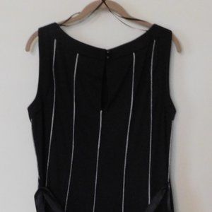 Black and White Sleeveless Dress